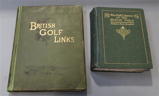 Darwin, Bernard - The Golf Courses of the British Isles, 1st edition, illustrated by Harry Roundtree, quarto, cloth,